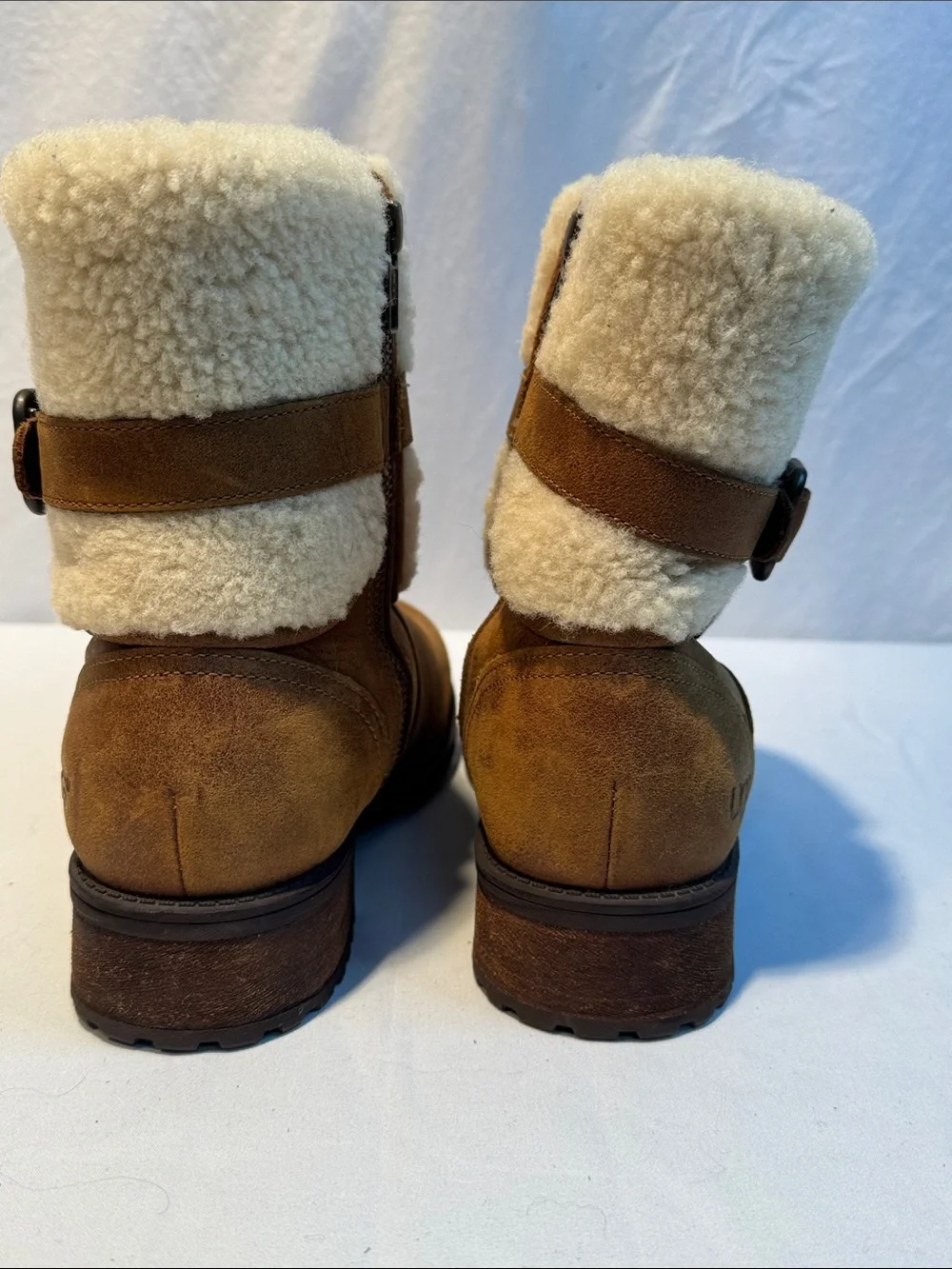 🆕 UGG Chestnut Suede Shearling Cuff Ankle Boots